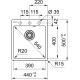 Кухонная мойка Franke Centro CNG 610-39 (114.0630.403) гранитная - врезная - оборотная - цвет Оникс