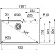 Кухонная мойка Franke Urban UBG 610-78 (114.0574.962) гранитная - врезная - цвет Серый камень (пластиковый коландер в комлекте)