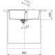 Кухонная мойка Franke Urban UBG 610-78 (114.0574.962) гранитная - врезная - цвет Серый камень (пластиковый коландер в комлекте)
