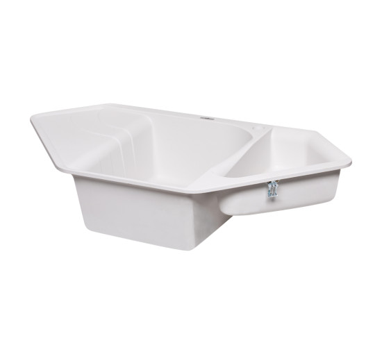 Кухонна мийка з додатковою чашею Lidz 1000x500/225 WHI-01 (LIDZWHI011000500225)