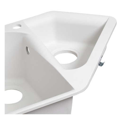 Кухонна мийка з додатковою чашею Lidz 1000x500/225 WHI-01 (LIDZWHI011000500225)