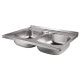 Кухонна мийка з двома чашами Lidz 6080 0,8 мм Decor (LIDZ6080DEC08)