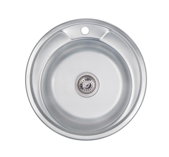 Кухонна мийка Lidz 490-A 0,6 мм Decor (LIDZ490А06DEC160)