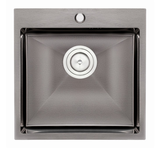 Кухонная мойка Qtap D5050BL 2.7/1.0 мм Black (QTD5050BLPVD10)
