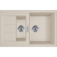 Кухонная мойка Franke Sirius 2.0 S2D 651-78 (143.0632.386) из тектонайта - врезная - оборотная - цвет Сахара (2 отверстия)