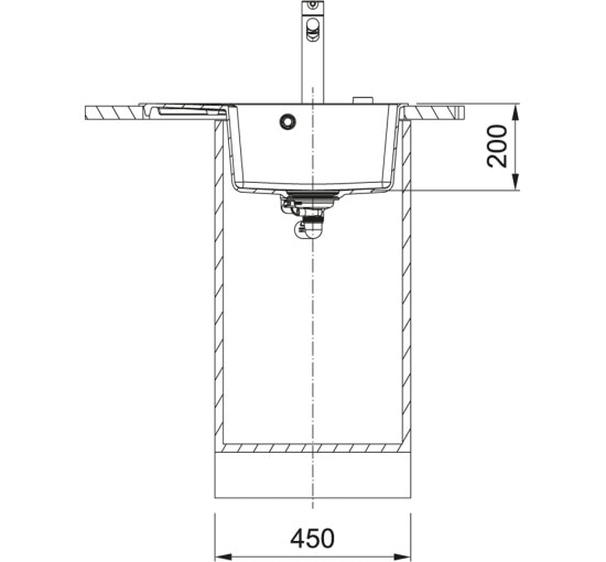 Кухонна мийка Franke Centro CNG 611-62 TL (114.0630.458) гранітна - врізна - крило праворуч - колір Чорний матовий