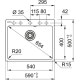 Кухонная мойка Franke Centro CNG 610-54 (114.0630.404) гранитная - врезная - оборотная - цвет Сахара