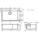 Кухонная мойка Hansgrohe S712-F660 на столешницу 760х500 стальная (43308800) Stainless Steel