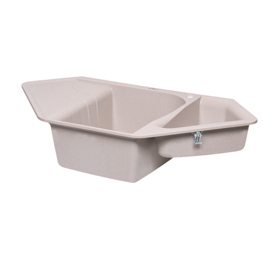 Кухонная мойка с дополнительной чашей Lidz 1000x500/225 COL-06 (LIDZCOL061000500225)