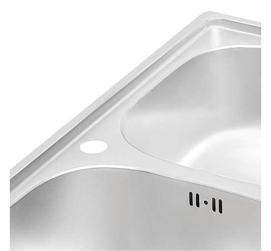 Кухонна мийка з двома чашами Qtap 7843-B 0,8 мм Micro Decor (QT7843BMICDEC08)