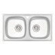 Кухонна мийка з двома чашами Qtap 7843-B 0,8 мм Micro Decor (QT7843BMICDEC08)