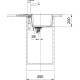 Кухонна мийка Franke Centro CNG 611-62 (114.0630.416) гранітна - врізна - оборотна - колір Сахара