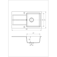 Кухонная мойка Romzha Quadro Piesok (301)