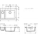 Кухонная мойка Hansgrohe S510-F635 770х510 на две чаши 180/450 (43315290)