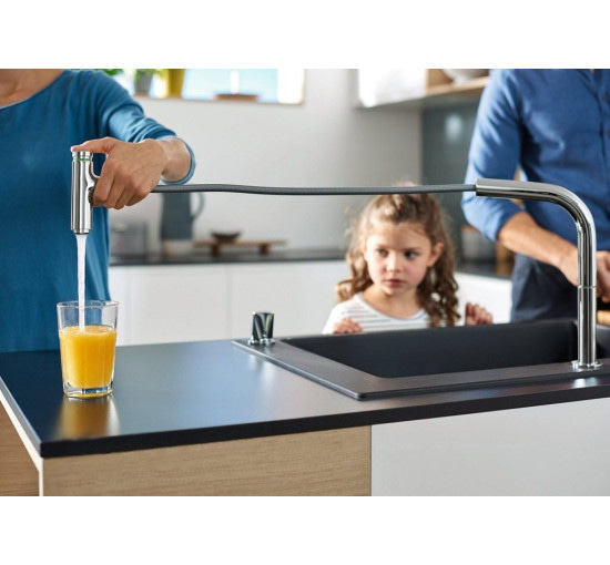 Кухонна мийка Hansgrohe C51-F450-06 Сombi 560x510 Select зі змішувачем Chrome (43217000)