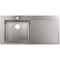 Кухонна мийка Hansgrohe S716-F450 на стільницю 1x35Ø 1045х510, полиця праворуч Stainless Steel (43331800)