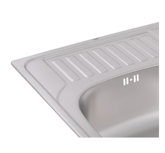 Кухонна мийка Qtap 6550 0,8 мм Micro Decor (QT6550MICDEC08)