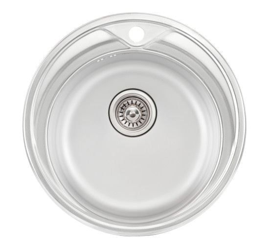 Кухонная мойка Qtap D510 0,8 мм Satin (QTD510SAT08)