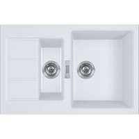 Кухонная мойка Franke Sirius 2.0 S2D 651-78 (143.0632.390) из тектонайта - врезная - оборотная - цвет Белый (2 отверстия)