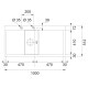 Кухонная мойка Franke Crystal Line CLV 214 (127.0306.411) полированная - монтаж врезной или в уровень со столешницей - нержавеющая сталь / Белое стекло крыло справа
