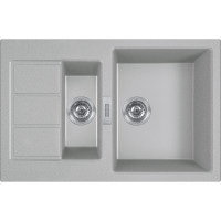 Кухонная мойка Franke Sirius 2.0 S2D 651-78 (143.0632.391) из тектонайта - врезная - оборотная - цвет Серый камень (2 отверстия)