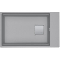 Кухонная мойка Franke KUBUS 2 KNG 110-62 (125.0576.307) гранитная - монтаж под столешницу - цвет Серый камень - (коландер и коврик Rollmat в комплекте)
