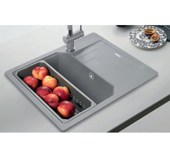 Кухонная мойка Franke Urban UBG 611-100 XL (114.0574.931) гранитная - врезная - оборотная - цвет Оникс - (пластиковый коландер в комлекте)