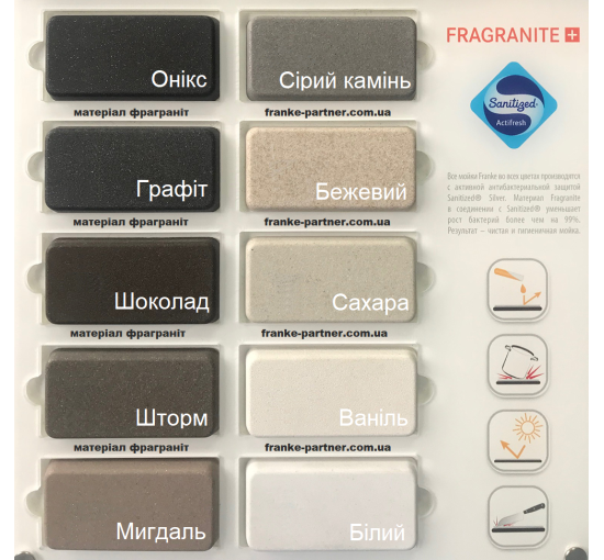 Кухонная мойка Franke Urban UBG 611-100 XL (114.0574.931) гранитная - врезная - оборотная - цвет Оникс - (пластиковый коландер в комлекте)