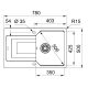 Кухонна мийка Franke Urban UBG 611-78 (114.0574.941) гранітна - врізна - оборотна - колір Онікс - (пластиковий коландер у комлекті)