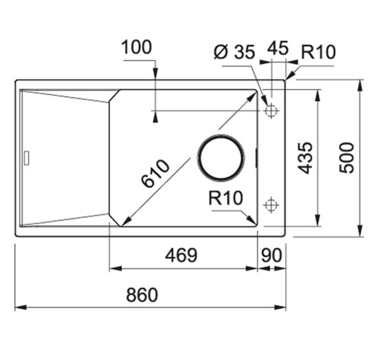 Кухонная мойка Franke FX FXG 611-86 (114.0517.145) гранитная - врезная -оборотные - цвет Белый