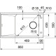 Кухонная мойка Franke FX FXG 611-86 (114.0517.145) гранитная - врезная -оборотные - цвет Белый