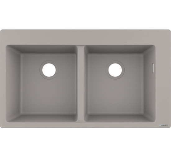Кухонная мойка Hansgrohe S510-F770 770х510 на две чаши 370/370 Concretegrey (43316380)