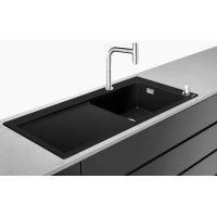 Кухонна мийка Hansgrohe C51-F450-08 Сombi 1050x510 полиця праворуч, зі змішувачемSelect. Chrome (43219000)