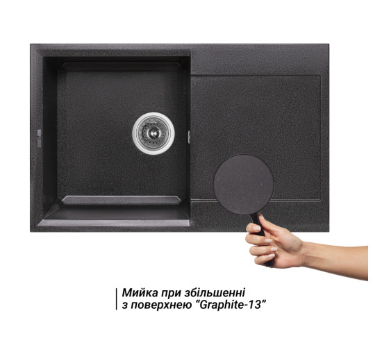Кухонна мийка Lidz 790x495/230 GRF-13 (LIDZGRF13790495230)