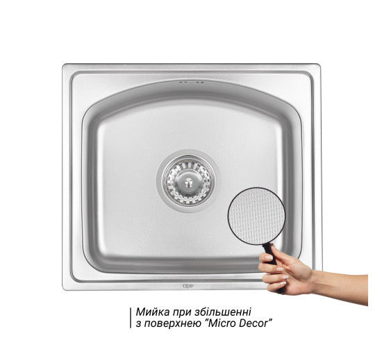 Кухонна мийка Qtap 4842 0,8 мм Micro Decor (QT4842MICDEC08)
