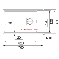 Кухонная мойка Franke KUBUS 2 KNG 110-62 (125.0599.010) гранитная - монтаж под столешницу - цвет SUPER METALLIC Медно-золотой - (коландер и коврик Rollmat в комплекте)