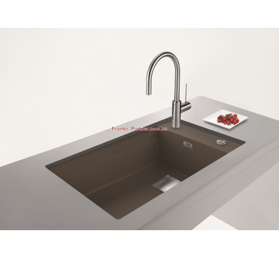 Кухонная мойка Franke KUBUS 2 KNG 110-62 (125.0599.010) гранитная - монтаж под столешницу - цвет SUPER METALLIC Медно-золотой - (коландер и коврик Rollmat в комплекте)