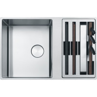 Кухонная мойка Franke Box Center BWX 220-41-27 (127.0579.559) малая чаша справа нержавеющая сталь - монтаж врезной или в уровень со столешницей - полированная
