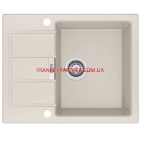 Кухонна мийка Franke Sirius 2.0 S2D 611-62 (143.0627.381) з тектонайта - врізна - оборотна - колір Маскарпоне (2 отвори)