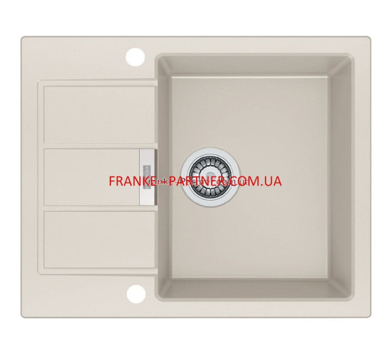 Кухонна мийка Franke Sirius 2.0 S2D 611-62 (143.0627.381) з тектонайта - врізна - оборотна - колір Маскарпоне (2 отвори)