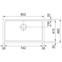 Кухонная мойка Franke Kubus KBG 110-70 (125.0499.034) гранитная - монтаж под столешницу - цвет Миндаль