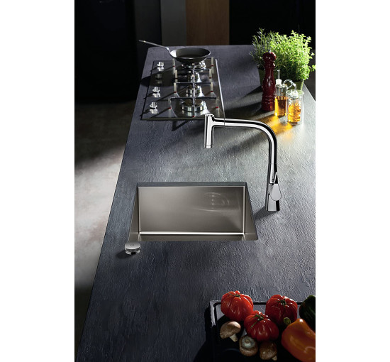 Кухонна мийка Hansgrohe S719-U400 під стільницю 450х450 см сталь (43425800) Stainless Steel