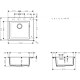 Кухонная мойка Hansgrohe S510-F450 560х510 Graphiteblack (43312170)