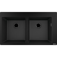 Кухонна мийка Hansgrohe S510-F770 770х510 на дві чаші 370/370 Graphiteblack (43316170)