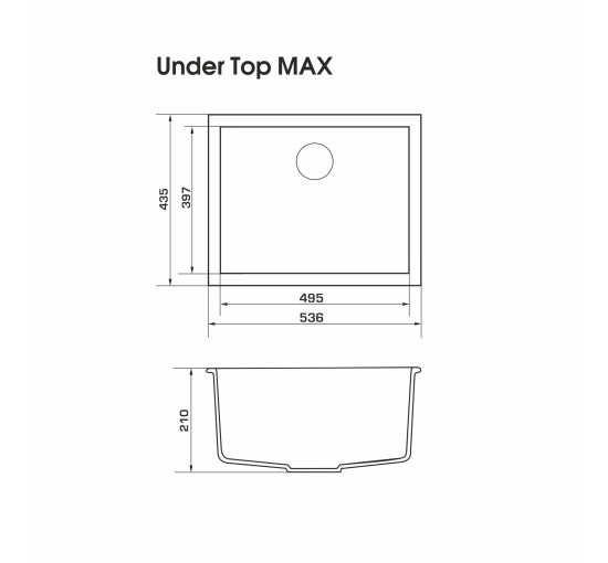 Кухонная мойка GRANADO Under top Max Marron
