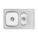 Кухонна мийка з додатковою чашею Lidz 7850 0,8 мм Micro Decor (LIDZ7850MDEC)