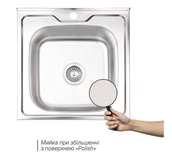 Кухонная мойка Lidz 5050 0,6 мм Polish (LIDZ5050POL06)