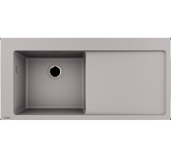 Кухонна мийка Hansgrohe S5110-F450 1050х510 полиця праворуч Concretegrey (43330380)