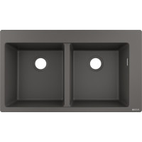 Кухонна мийка Hansgrohe S510-F770 770х510 дві чаші 370/370 Stonegrey (43316290)