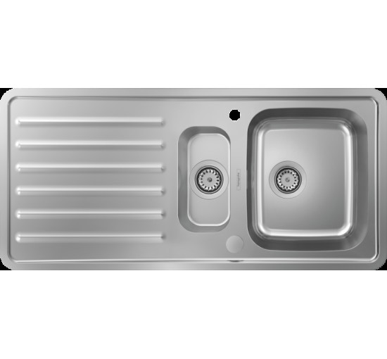 Кухонная мойка Hansgrohe S4113-F540 на столешницу 1075х505 с сифоном automatic (43339800) Stainless Steel